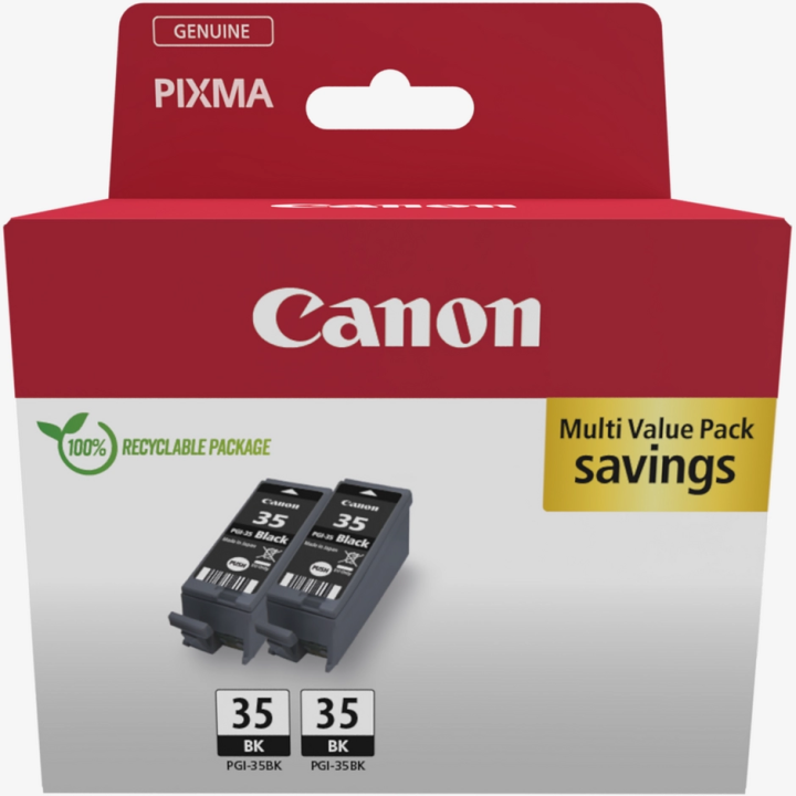Twin Pack Originale Nero (PGI-35BK) 1509B029, PGI-35BK CANON Conf.1x2