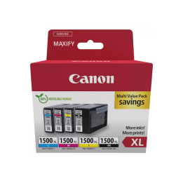 Multipack Originale B/C/M/Y (PGI-1500XL) 9182B010, PGI-1500XL B/C/M//Y CANON Conf.1x4