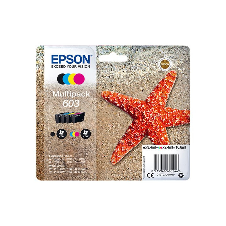 Multipack Originale (603) 603, C13T03U64010 EPSON Conf.1