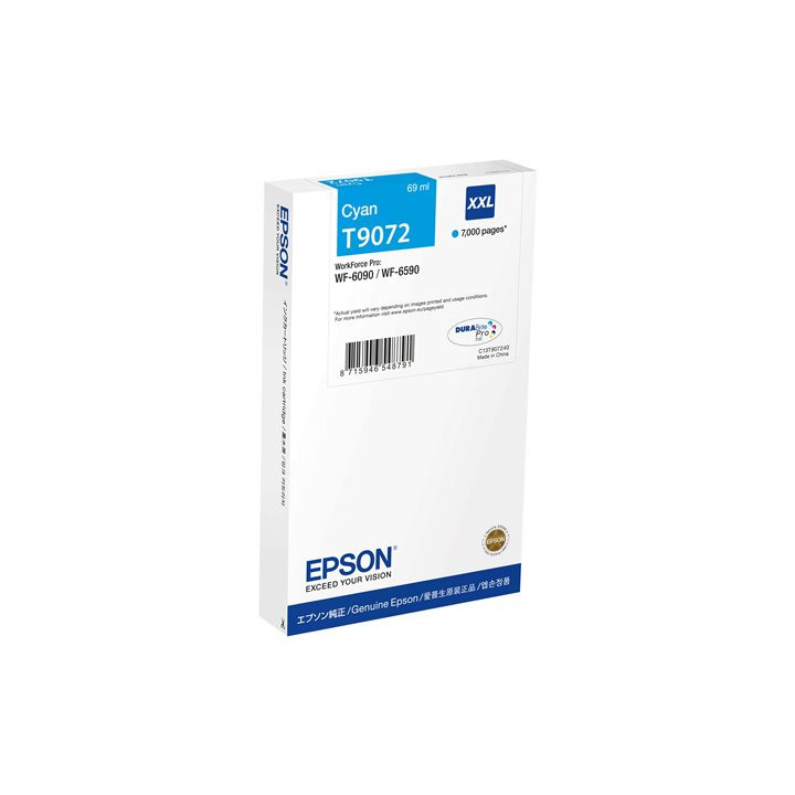 Cartuccia Originale Ciano (T9072) C13T907240, C13T90724N, T9072 EPSON Conf.1 - Pag.7000