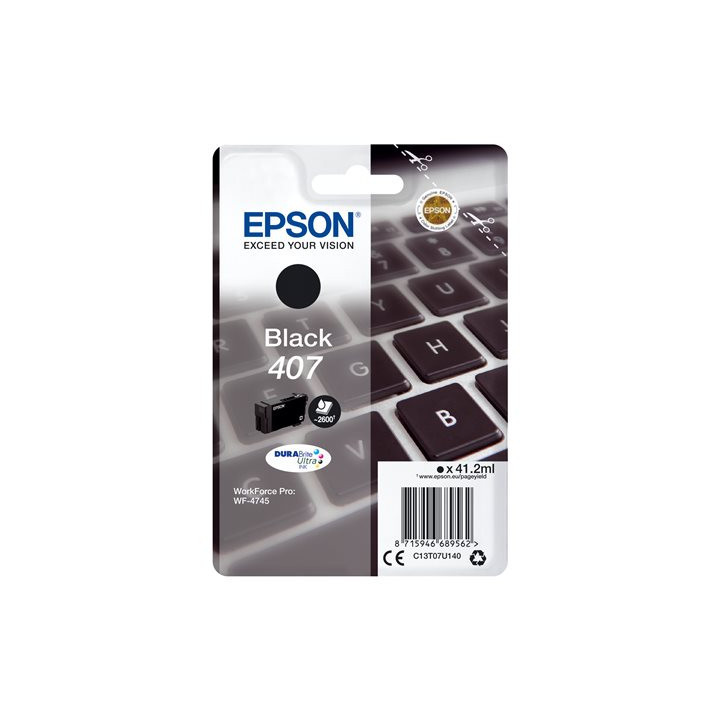 Cartuccia Originale Nero (407) 407, C13T07U140 EPSON Conf.1 - Pag.2600