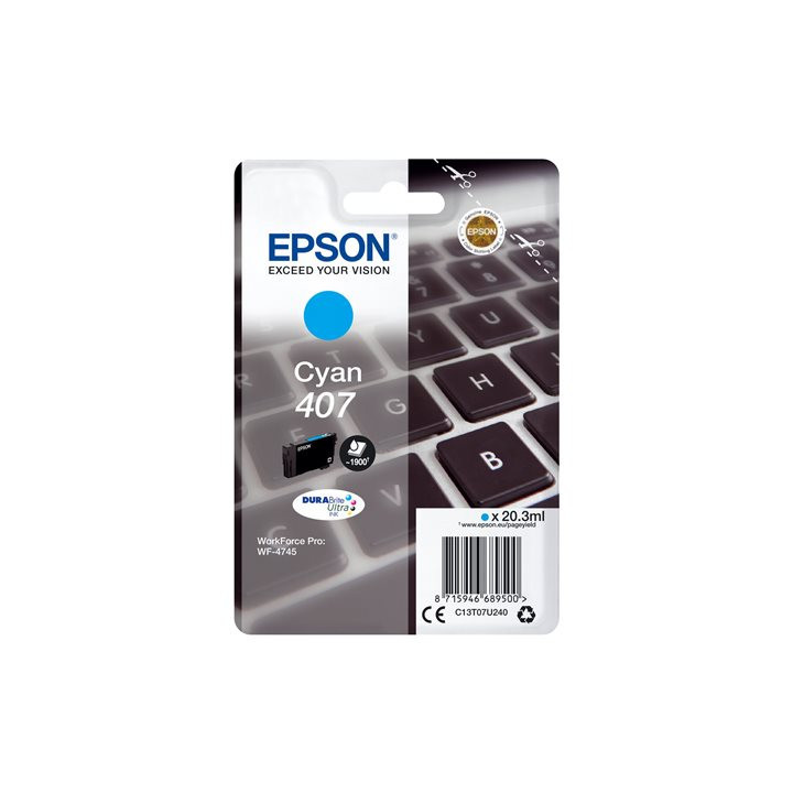 Cartuccia Originale Ciano (407) 407, C13T07U240 EPSON Conf.1 - Pag.1900