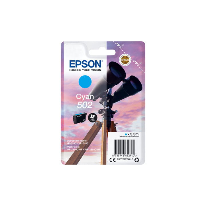 Cartuccia Originale Ciano (502) 502, C13T02V24010 EPSON Conf.1 - Pag.165