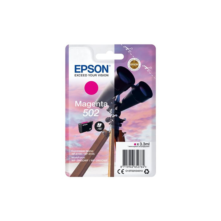 Cartuccia Originale Magenta (502) 502, C13T02V34010 EPSON Conf.1 - Pag.165
