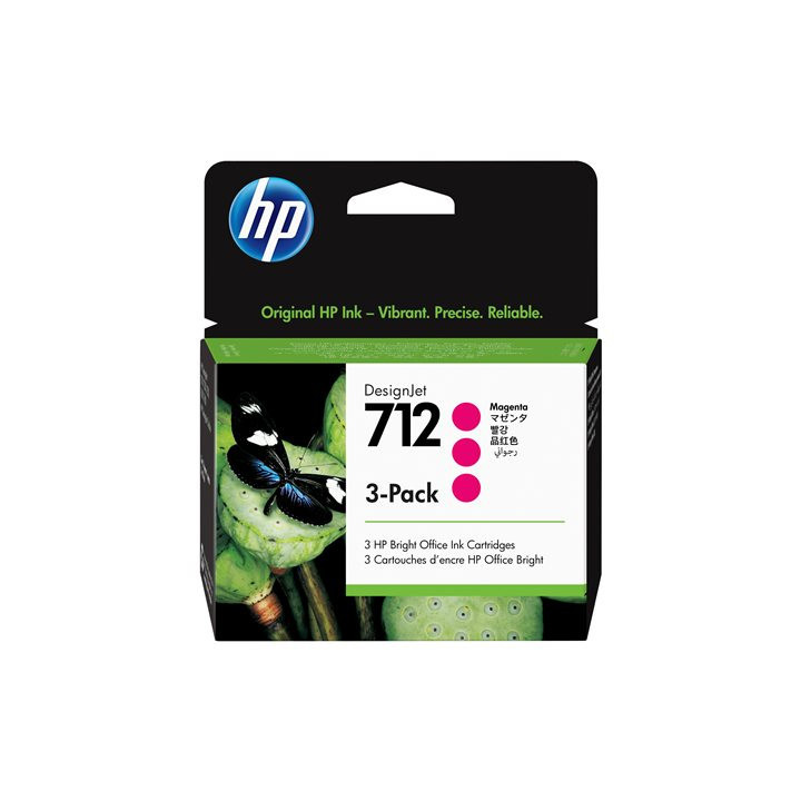 Cartuccia Inchiostro Originale Magenta 3-Pack (712) 3ED78A, 712 HP Conf.1