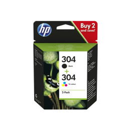 Twin Pack Originale Nero + Colori (304) 304, 3JB05A, 3JB05AE HP Conf.1