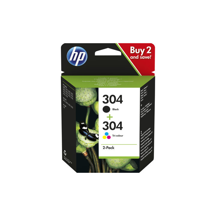Twin Pack Originale Nero + Colori (304) 304, 3JB05A, 3JB05AE HP Conf.1
