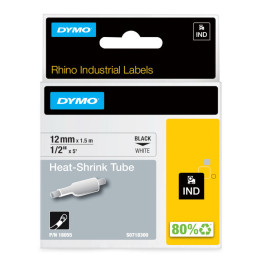 Guaina termorestringente Dymo RHINO 18055 12 mm x 1,5 m - nero/bianco (S0718300) 18055, S0718300 DYMO Conf.1