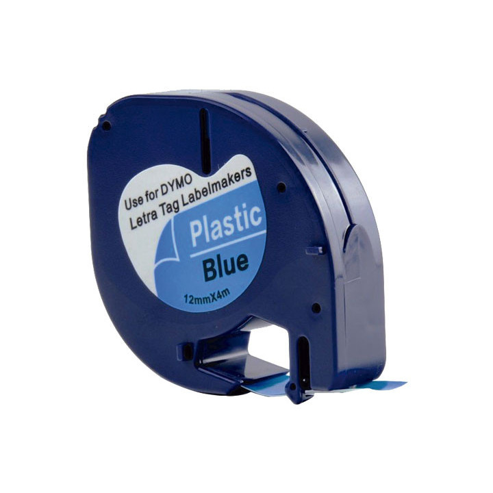 Nastro Compatibile Letratag in plastica blu 91205 DYMO Conf.1