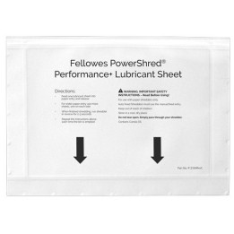 Fogli lubrificanti FELLOWES POWERSHRED® Performance+ per distruggidocumenti - conf. 10 fogli - 4025601 4025601 Conf.1