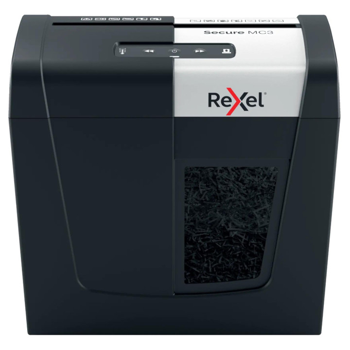 Distruggidocumenti uso personale Rexel Secure MC3 con taglio a micro frammenti P-5 - 2x15mm - 10 l (2020128EU) 2020128EU Conf.1