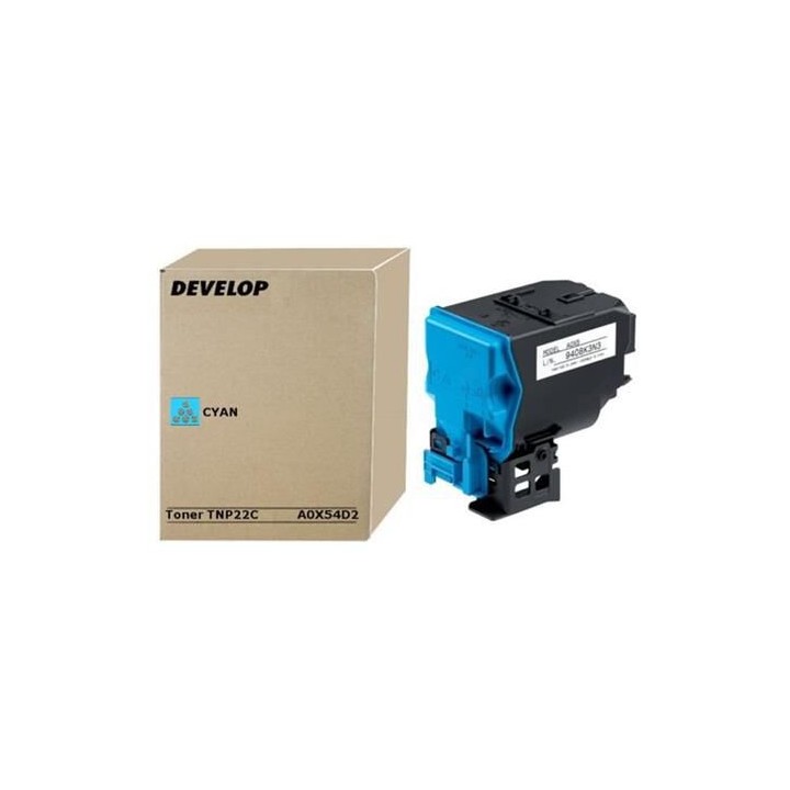 Toner Originale Ciano A0X54D2, TNP-22C DEVELOP Conf.1 - Pag.6000
